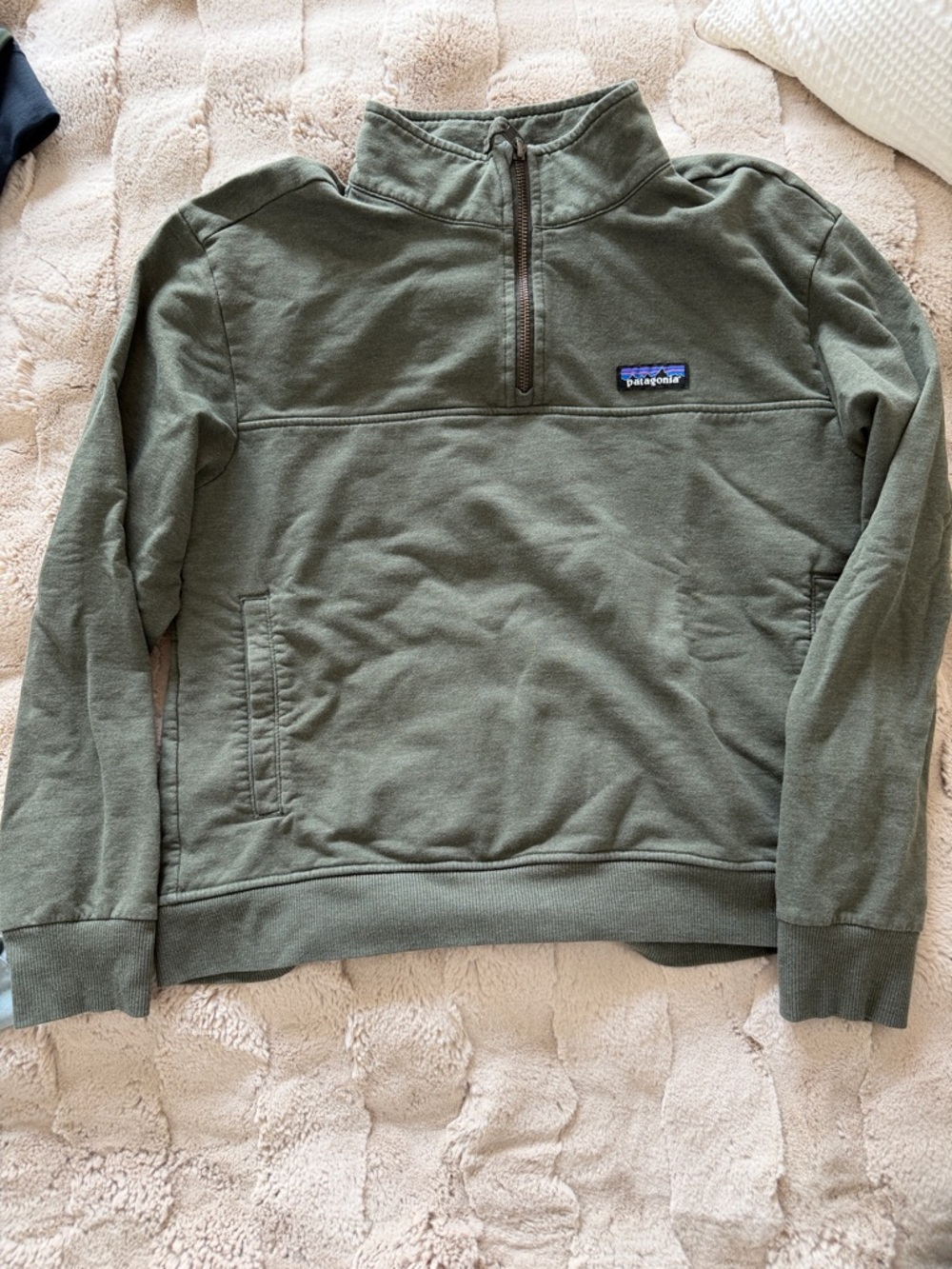 Patagonia Women's Olive Half-Zip Pullover Sweatshirt
